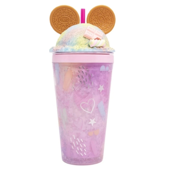 Tumbler Cookie Ears Cold Cup w/ Lid and Straw Double Wall Magic Cold Cup Gift - Picture 12 of 14
